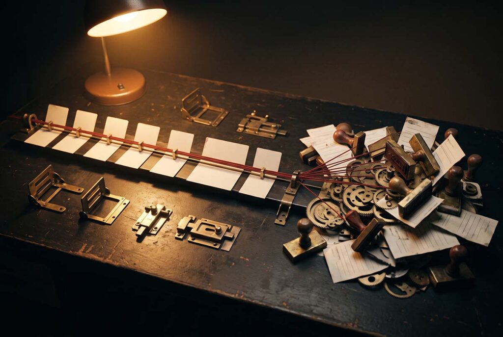 Forensic timeline showing eight weeks of campaign production compressed into eight hours.