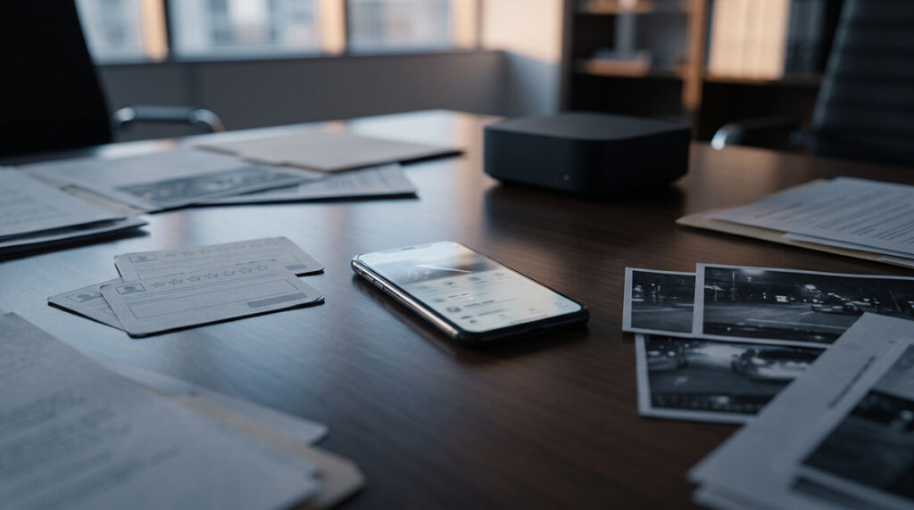 Public documentation on a dark desk shows users shaping brand meaning beyond advertising.