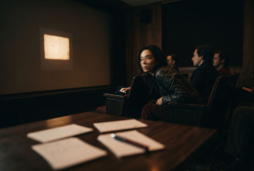 Anonymous viewers lean toward a screen, showing behavioral signals matter more than comments