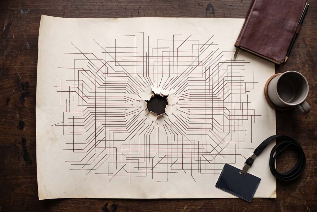 A procurement map shows disconnected routes around the empty place where a central champion pin was removed.