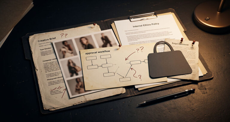 Forensic case file showing a missing ethics review layer in Balenciaga's creative approval system